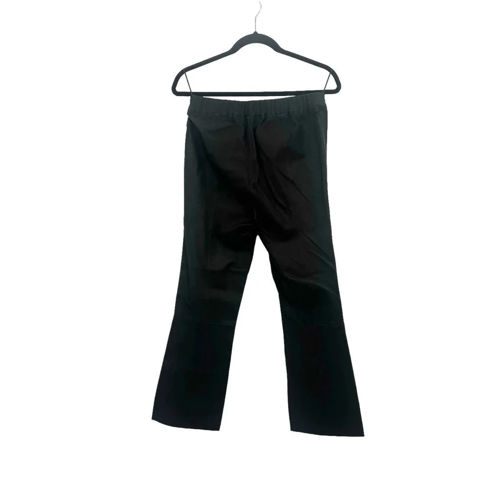 Walter Baker Stretch Lamb Leather Lori Pant Pull-On Mocha Black Size L NWT